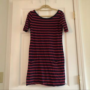 Gap red and navy t shirt dress with pockets